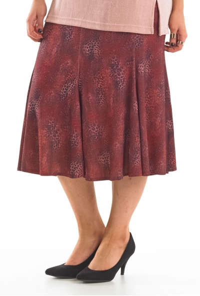 Printed Flared Hem Skirt
